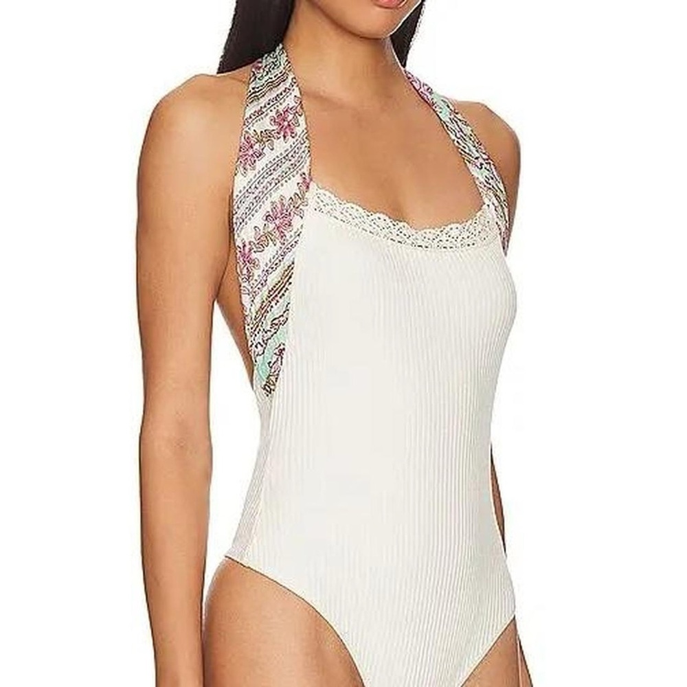Free People x Intimately FP Eyes For U Halter Bodysuit NWT